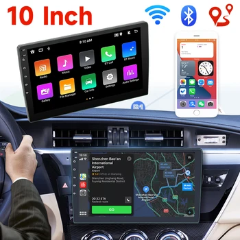 10-Инчов WiFi, Bluetooth, Android Auto Carplay Mirrorlink Авто MP5 плейър, Камера за задно виждане, GPS навигация Автомобилното радио