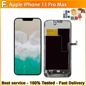 100% Тест Оригинален LCD дисплей За iPhone 13 Pro MAX С 3D Сензорен екран и Дигитайзером възли За iPhone 13 Pro MAX