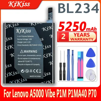 5250 ма BL234 BL BL 234-234 батерия за мобилен телефон Lenovo A5000 Vibe P1M P1MA40 P70 P70t P70-T
