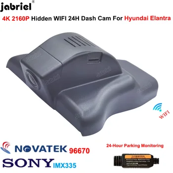 Jabriel 4K Dash Cam 2160P 24 Wifi Автомобилен Видеорекордер Dvr Камера За Hyundai i30 pd 2020 2021 За Hyundai Elantra cn7 2020 2021