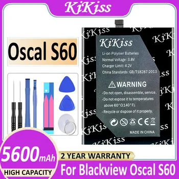 KiKiss Нова Батерия Oscal S60 (LI616077HTT) 5600 mah За мобилен телефон Blackview Oscal S60 S 60 Bateria 