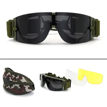 X800 Външни Военни Тактически Очила, Ветроупорен Армейските Спортни Очила за стрелба в Страйкбол, Колоездене Очила