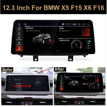 Авто радио, мултимедиен плеър или BMW X5 F15 X6 F16 2014-2016 Аудио Стерео Carplay Авто GPS Навигация
