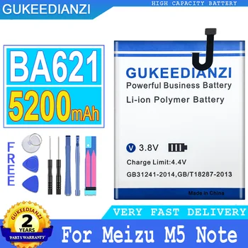 Батерия GUKEEDIANZI BA621 капацитет 5200 mah за Meizu Meilan Note5 M5 Note 5 голяма мощност
