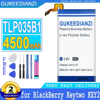 Батерия GUKEEDIANZI капацитет от 4500 mah TLP035B1 за BlackBerry Keytwo KEY2 Голяма мощност Bateria