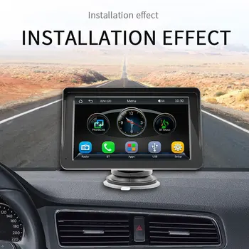 Безжична автомагнитола Carplay Android Auto, 7-инчов автомобилното радио, съвместимо с Bluetooth, FM-радио, Камера за обратно виждане, Преносим кола стерео FM трансмитер