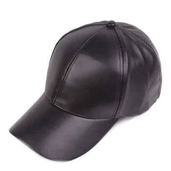 Дамски мъжка бейзболна шапка от изкуствена кожа, однотонная мъжка бейзболна шапка в стил хип-хоп, градинска солнцезащитная шапка, регулируеми спортни шапки