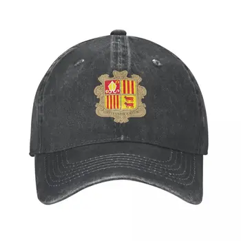 Мъжка бейзболна шапка С емблемата на Андора, Выстиранная Въглен от Деним, Класически Реколта Памучен шапка на Татко шофьор на камион Унисекс За Възрастни