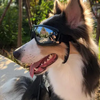Регулируеми Очила за домашни кучета, Слънчеви очила, Защита от ултравиолетови лъчи, на Слънчеви очила за защита на очите, Черни Широко използвани слънчеви очила за кучета, аксесоари за домашни кучета