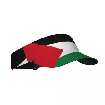 Спортна солнцезащитная шапка с регулируема козирка, UV-защита, Горната Празна шапка за тенис, голф, бягане, Слънцезащитен крем, флаг на Палестина