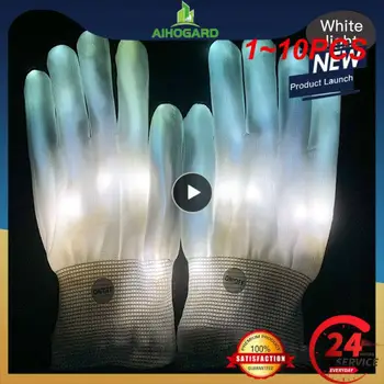 1-10 бр. Ръкавици Костюм 1 чифт led крушки за пръстите на Ръцете на Хелоуин, Коледа танц декор