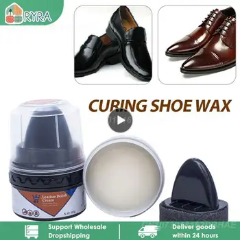 1-10 бр. хит на продажбите! 40 г, мултифункционален бяло/черно крем за обувки, безцветно лесно средство за почистване на обувки, средства за почистване на кожата, гъба, за да се грижи за обувките си, восък