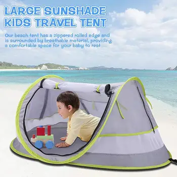 1 бр. Детска плажна палатката се сгъва Лесно Уникален козирка Ocean World Sunshade Градинска шатра Beach N5E8