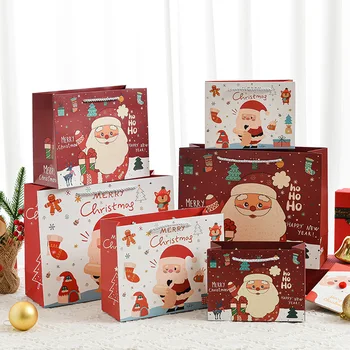 12 бр. Коледен Плик Коледен подаръчен плик, Дядо Коледа, Лосове, Коледен подаръчен пакет за Сватба, Коледни опаковки за шоколадови бонбони