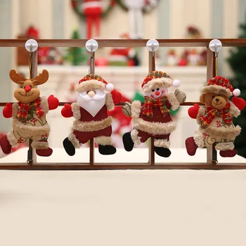 18 см Оформление на сцената на търговския център, Декоративни Окачени украса, Коледна украса, Дядо Коледа, Снежен човек, Олененок, Висулка във формата на Елхи