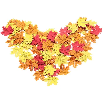 2 Комплекта на Есенните листа, Изкуствени листа, Конфети, Имитация на декор от пайети за Парти, Сватба хартия, Ден на Благодарността