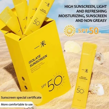 20pcsSPF 50 Слънцезащитен крем за лице, Избелващ крем-протектор, Лосион за изолация на Слънчеви единици За лице Слънцезащитен крем за лице, грижа за кожата на тялото