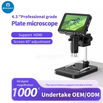 5-инчов LCD микроскоп 1080P 500X 1000X за запояване електроника, фотография и видеомикроскопии с led поддръжка на PC Компютър