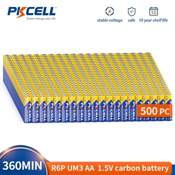 500ШТ 1.5 V AA Батерия на едро R6P UM3 MN1500 E91 2A Тежки първични сухи батерии за аларми и други електрически машини