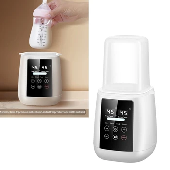 6 в 1 Нагревател за бебешки шишета с таймер и контрол на температурата, дигитален LCD дисплей, нагревател за бебешки бутилки за кърма