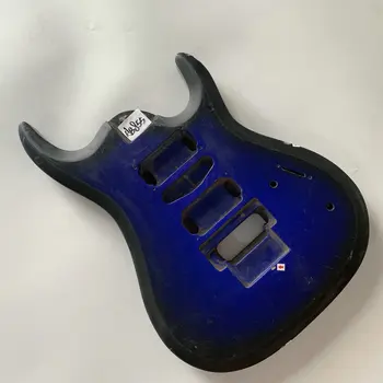 AB855 Син Цвят 6 Струнен Корпус електрически китари Floyd Rose Звукосниматели HSH С наранена повърхност и Мръсен Стоки на склад