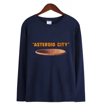 Asteroid City Дрън Merch 2023, Нова тениска с принтом филм, Модни и Ежедневни риза в стил хип-хоп с дълги ръкави в забавен стил