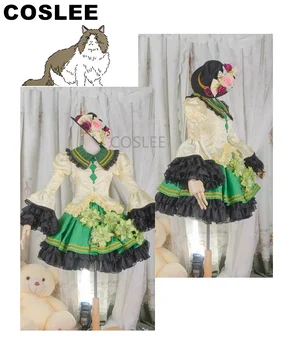 COSLEE Game Touhou Project, костюм за Cosplay Комэйдзи Коиши, Сладка Рокля с пола-балон, костюм за Хелоуин за жени