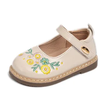 CUZULLAA/Пролетно Ежедневни Обувки на куки и панти за Малки Момичета, Детски Обувки на плоска подметка с Цветен Модел за Момичета, Размер 15-25