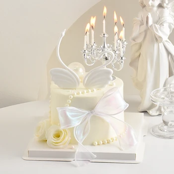Cakelove Красив Лебед, за украса на масата на свещи, Украса на торта за Свети Валентин