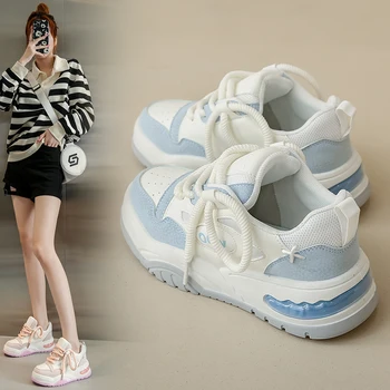 Damyuan/ модерен класически маратонки за студентки, градинска ежедневни спортни обувки за ходене, дишащи обувки на платформа, обувки за Тенис