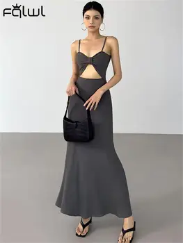 FQLWL Лятното Черно Секси мини рокля-комбинация с отворен гръб, Случайни облекло за почивка За Жени 2023, Дебнещ Розова къса рокля с открити рамене