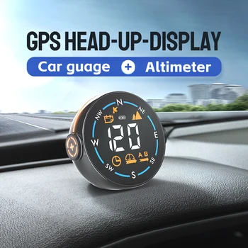 H600G Авто HUD дисплей, a-GPS за измерване на скоростта, предупреждение за превишаване на скоростта, уред за измерване на височина, подходяща за всички превозни средства, измерване на Скоростта за кола