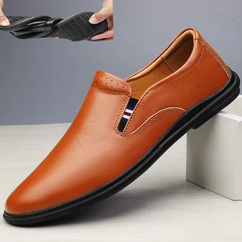 JKPUDUN/Мъжки Обувки, Ежедневни Дишащи Офис Лоферы подметка, Мъжки Дизайнерски обувки, Мъжки маркови Италиански Мокасини Zapatos Hombre