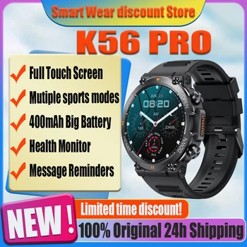 K56 PRO Смарт Часовници 1,39 Инча HD BluetoothCall Мъжки Спортни Фитнес Тракер наблюдение на сърдечната честота 400 ма Smartwatch За XIAOMI Android и IOS