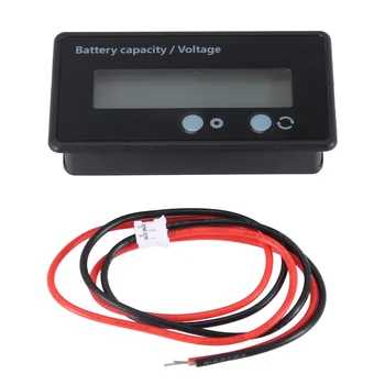 LCD дисплей за Измерване на капацитета на батерията 12/24/36/48 В Оловно-киселинната Индикатор за състоянието на батерията Тестер Капацитет Литиева Батерия