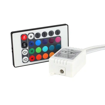 Led Контролер 24/44 Клавишите LED IR RGB Controler box 1-2 Контролер IR Remote Dimmer DC12V За RGB 3528 smd 5050 светодиодна полосовых осветителни Тела