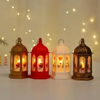Led Лампа на батерии Топла Светлина за спестяване на Енергия Водоустойчив Сигурно Декорация на дома, Висока Яркост Коледа Дядо Коледа, Елен E