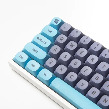 MA 9 мм Профил 125 Клавиши PBT Боядисват Sub Keycaps Blue Cat Theme Keycap За Механична клавиатура Cherry Mx Switch 61 64 68 87108 Оформление