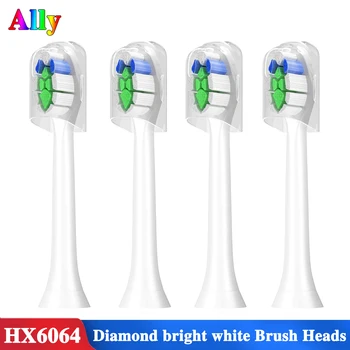 Philips Sonicare W2 Optimal White HX6063/67 Сменяеми дюзи за зъби Diamond Clean White 3, 6, Електрическа четка за зъби серия 9
