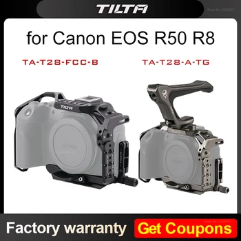 TILTA TA-T28-FCC-B Пълен Корпуса на фотоапарата, за да Canon R8 HDMI Кабел и Скоба за Canon EOS R50 R8 ARRI 3/8 