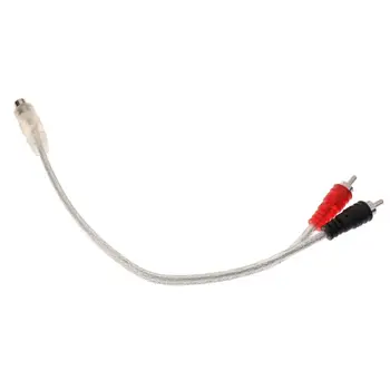 Авто аудио Y-образен кабел-сплитер 1 RCA Женски с две фоно свещи 8 см