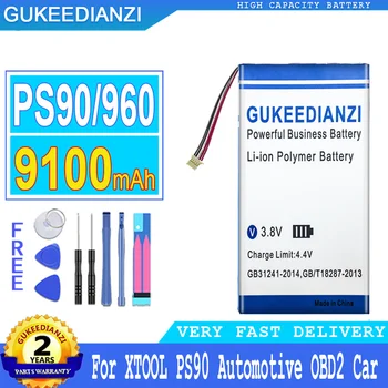 Батерия GUKEEDIANZI Капацитет 9100 ма За XTOOL PS90 Automotive OBD 2 OBD2 Car 7,4 8,2 В Цифрова Батерия с Голям Капацитет Bateria