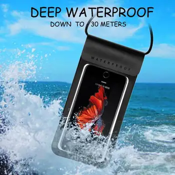 Водоустойчив калъф за телефон със сензорен екран, чанта за гмуркане на сухо, калъф с шейным колан за iPhone Xiaomi Samsung Meizu