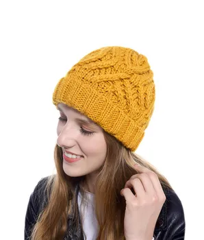 Дамски шапки в ярки цветове 2023 Ежедневни Корейски Обикновена възли пуловери Gorras Y2K Облекло Harajuku Зимни Топли заострени шапки