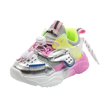 Детски Спортни обувки 2023 Four Seasons New Network за Почивка момчета и момичета на Корейското издание Детска Дишаща Мрежа обувки на Едро