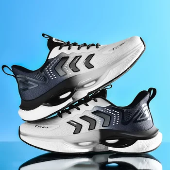 Дишаща мъжки обувки за бягане с ножове, леки маратонки голям размер, лятна окото модерна двойка, спорт на открито, стил на бягане 36-45