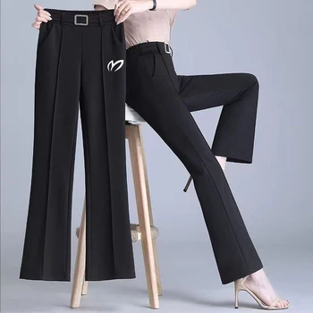 Елегантните и модерни дамски ластични панталони за голф с висок колан за жени 2023, нови ежедневни панталони за голф с джобове за пътуване до работа