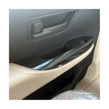 За Toyota Land Cruiser LC300 2022 2023 Вратата подлакътник, капак за вдигане на прозорци, довършителни работи -ABS Въглеродни влакна