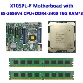 За дънната платка Supermicro X10SPI-F конектор SP3 145 W TDP с двоен процесор 2 * E5-2696V4 2 елемента DDR4-2400 16 GB оперативна памет