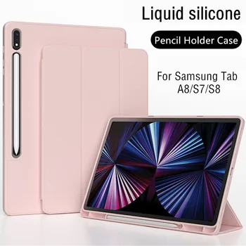За таблета Samsung Galaxy Tab A8 Калъф SM X200 X205 S7 S8 11 инча T870 X700 Титуляр за моливи Capa Калъф за samsung a8 Калъф за таблет